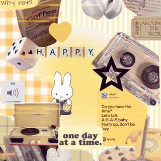 Y2k yellow wallpaper