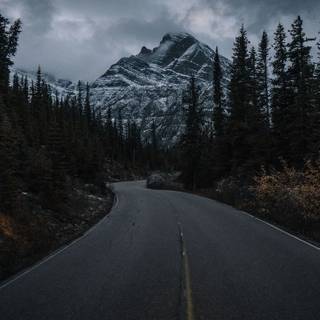 Rainy highway iPhone wallpaper