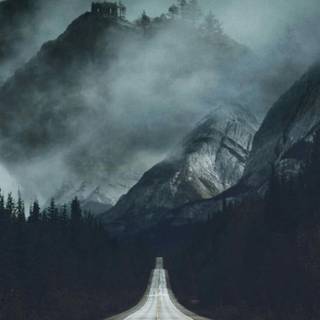 Rainy highway iPhone wallpaper