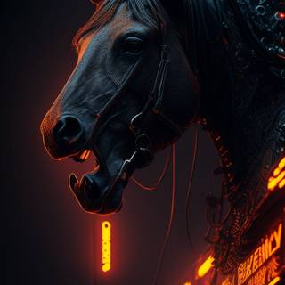 Black horse HD 4k iPhone wallpaper