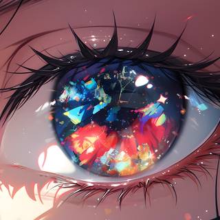 Anime eye PC wallpaper