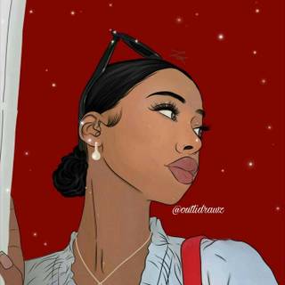 Black cute girl wallpaper