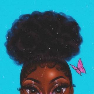 Black cute girl wallpaper