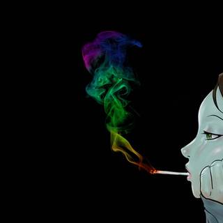 Weed cute girl wallpaper