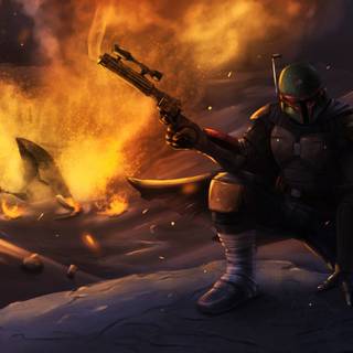 Star Wars Bounty Hunter 4k gaming wallpaper