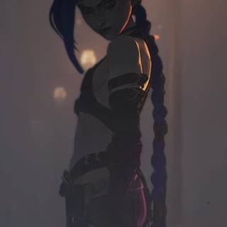 Arcane Jinx phone wallpaper
