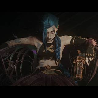 Ekko and Jinx battle Arcane wallpaper