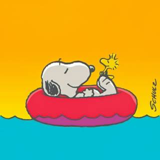 Snoopy summer iPhone wallpaper