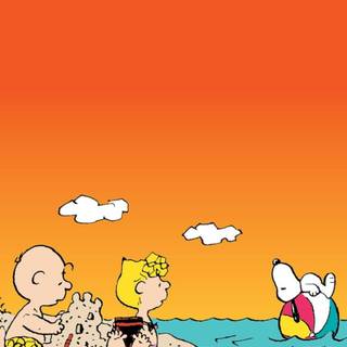 Snoopy summer iPhone wallpaper