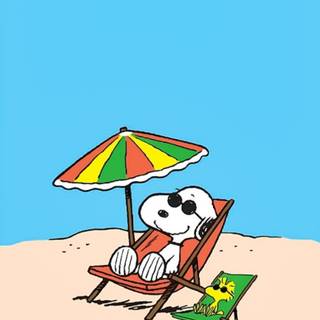Snoopy summer iPhone wallpaper
