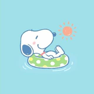 Snoopy summer iPhone wallpaper