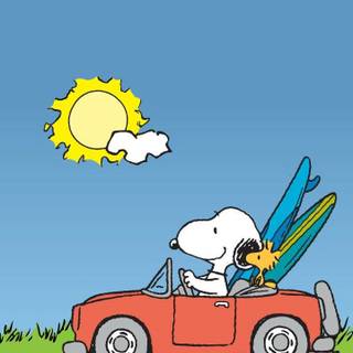 Snoopy summer iPhone wallpaper
