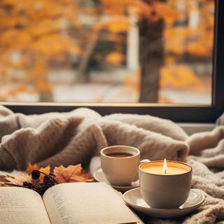 Autumn coffees wallpaper