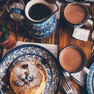 Cafe autumn desktop wallpaper