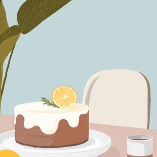 Lemon cake wallpaper