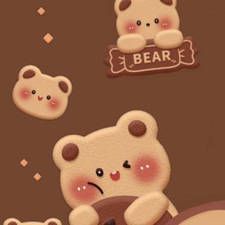 Cute anime bear wallpaper