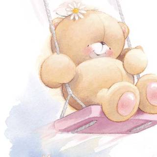 Cute anime bear wallpaper