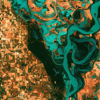 Satellite map wallpaper