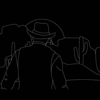 Hidden Shapes Old West wallpaper