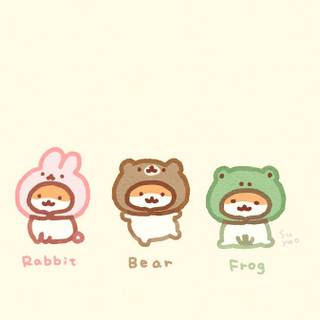 Cute Korean bear laptop wallpaper