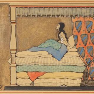 The Princess and The Pea Anton Pieck wallpaper