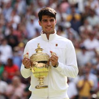 Carlos Alcaraz Wimbledon 2024 Champion wallpaper