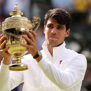 Carlos Alcaraz Wimbledon 2024 Champion wallpaper