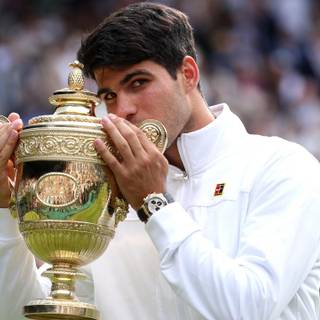 Carlos Alcaraz Wimbledon 2024 Champion wallpaper