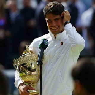 Carlos Alcaraz Wimbledon 2024 Champion wallpaper