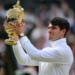 Carlos Alcaraz Wimbledon 2024 Champion wallpaper