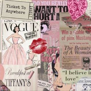 Coquette collage wallpaper