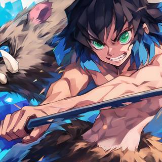 Tanjiro and Inosuke wallpaper