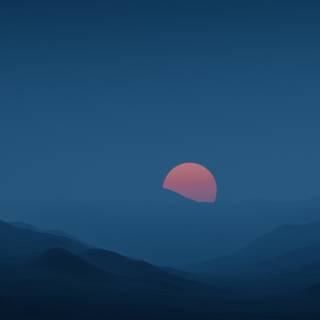 Sun and moon 4k wallpaper