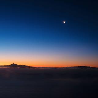 Sun and moon 4k wallpaper