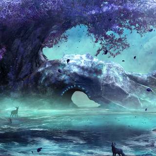 Fantasy forest 4k wallpaper