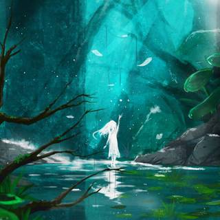 Fantasy forest 4k wallpaper