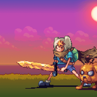 Pixel art game wallpaper