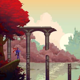 Pixel art game wallpaper