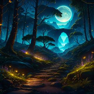 Fantasy forest 4k wallpaper