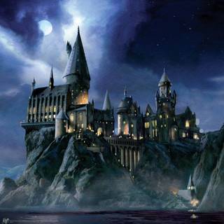 Hogwarts castle iPhone wallpaper