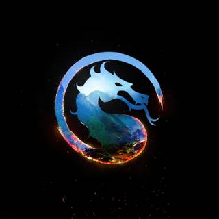 Mortal Kombat logo 4k wallpaper