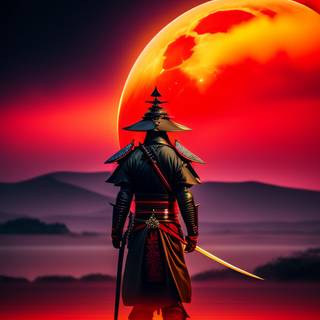 Samurai red 4k wallpaper