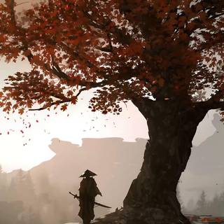 Samurai red 4k wallpaper