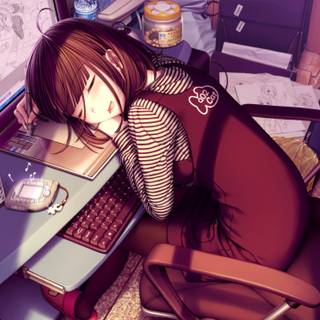 Girl anime 4k PC wallpaper