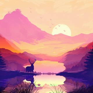 Digital forest 4k wallpaper