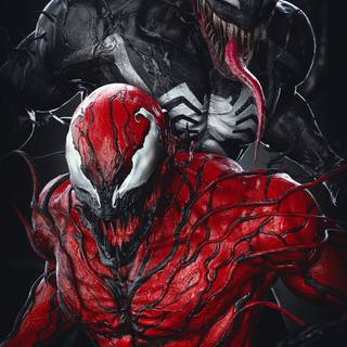 Venom vs Carnage iPhone wallpaper
