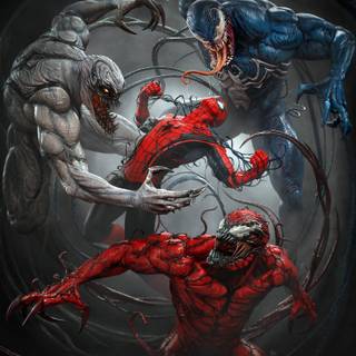 Venom vs Carnage iPhone wallpaper