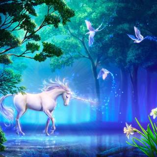 Water unicorn wallpaper