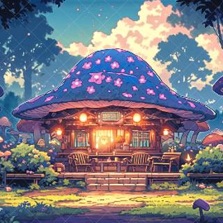 Fairy village wallpaper