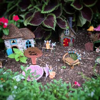 Fairy village wallpaper